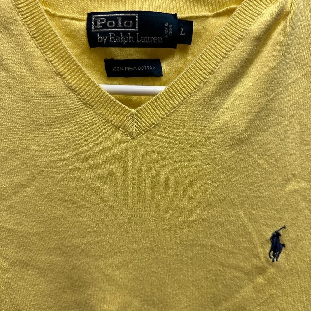 Polo by Ralph Lauren Men's Yellow Sweater Vest size L/ NWOT#419